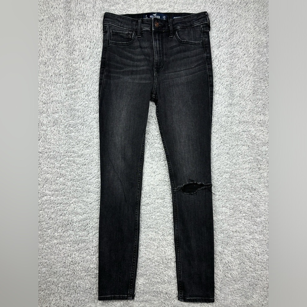Hollister Jeans Womens 1 Skinny Stretch Distressed Hole Denim Classic Concert